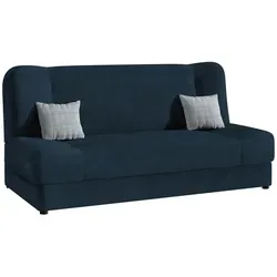 XXXL Schlafsofa Dunkelblau, 3-Sitzer mit Schlaffunktion - Stylisches 3-Sitzer Schlafsofa in Dunkelblau mit praktischer Schlaffunktion und Bettkasten für zusätzlichen Stauraum, ideal für Wohnzimmer.