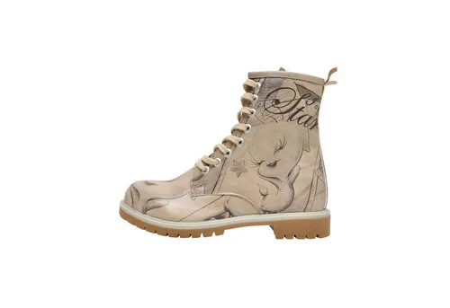 DOGO Wb Longe Boots Schnürstiefel Tweety With Roses Damen von DOGO