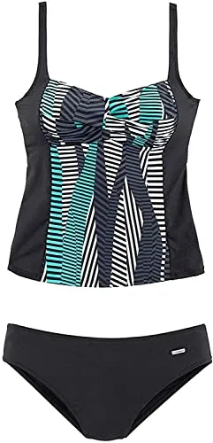 Sunseeker Damen Bügel Tankini (Schwarz-mehrfarbig, B40)