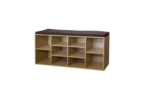 HTI-Living Schuhregal Garderobenbank mit 10 Fächern in braun von HTI-Line