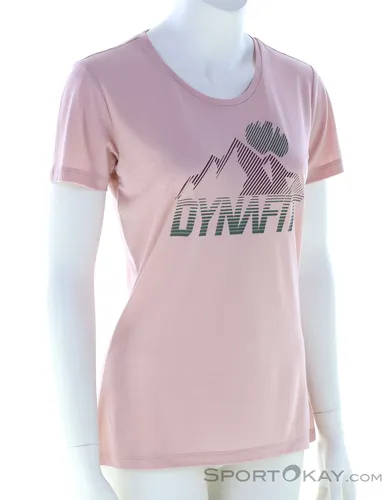 Dynafit Transalper Graphic Damen T-Shirt - Pink/Rosa - Größe M - Stylisches Damen T-Shirt für Sport und Freizeit, aus atmungsaktivem Material für optimalen Tragekomfort bei Outdoor-Aktivitäten.