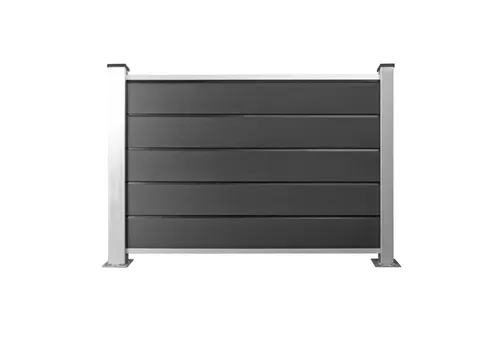 HORI Design WPC Sichtschutz - Moderner Gartenzaun 180 x 100 cm - Anthrazit - Flexibles Stecksystem für individuellen Sicht- und Windschutz rund um Ihren Garten oder Terrasse. Hochwertiges WPC-Material vereint natürliche Optik mit einfacher Pflege und hoher Stabilität.