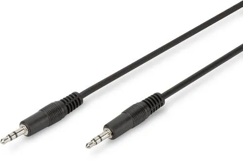Digitus AK-510100-015-S - Klinke Audio Anschlusskabel 1x Klinkenstecker, 1.50 cm Länge in Schwarz für hochwertige Audioübertragung