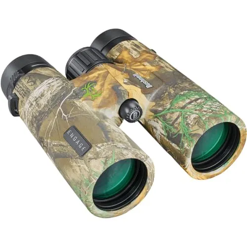 Bushnell Fernglas 10X42 Engage X Real Tree - brilliante Bildqualität, kontrastreich, kompakt, beschlägt nicht, besonders beschichtete Linsen, BENX1042RB