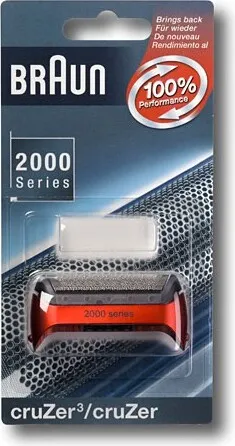 Braun 67091064 Scherfolie metallic-rot - Ersatzscherfolie für CruZer 3 Herrenrasierer, original und passgenau, sorgt für eine gründliche und sanfte Rasur.