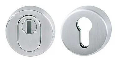 Hoppe Edelstahl-Schutz-Schlüsselrosetten-Paar E42ZNSB-ZA/42HS - Hochwertige Türsicherungen mit Zylinder-Abdeckung für optimale Sicherheit und Schutz vor unbefugtem Zugriff, ideal für Außentüren.