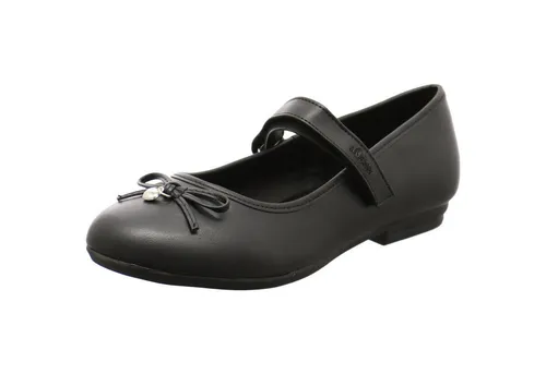 s.Oliver Mädchen Ballerinas mit Schleife, Schwarz (Black), 39 EU - Hausschuhe mit SOFT FOAM Sohle für höchsten Tragekomfort und ideale Passform, perfekt für besondere Anlässe.