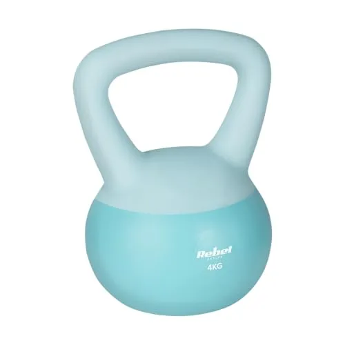 Rebel Soft Kettlebell 4kg Weiches PVC Safe Silent Hanteln für Fitness