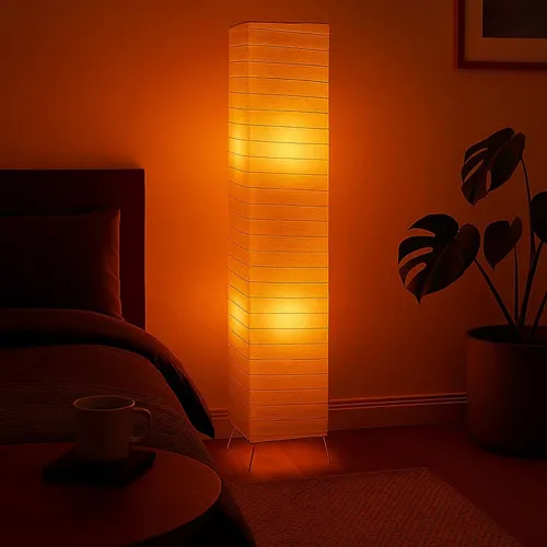 Moderne Stehleuchte Papier 2-flammig 130 cm