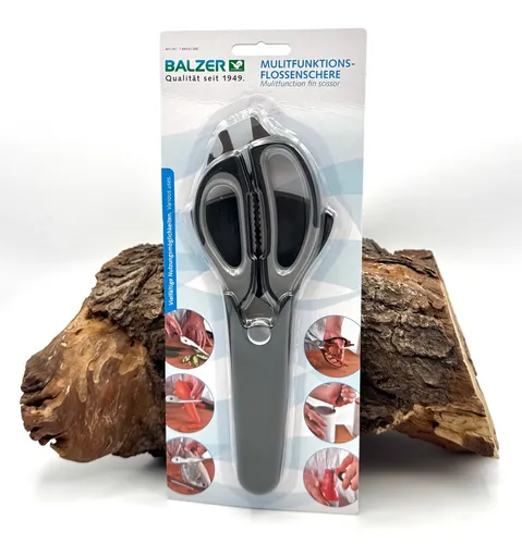 Balzer Multifunktions Flossenschere 23cm mit Magnet Wandhalterung Schere DA