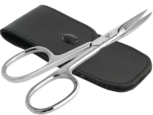Profi Nagelschere aus Solingen - Premium Qualität mit gebogener Schnittfläche - Extra Scharfe Schneiden MADE IN GERMANY inklusive Etui