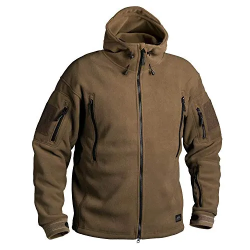 Helikon-Tex Patriot Jacke -Double Fleece- Coyote - Funktionsjacke mit abriebfesten Ellenbogen und flexibler Belüftung, ideal für Outdoor-Aktivitäten und anspruchsvolle Einsätze.