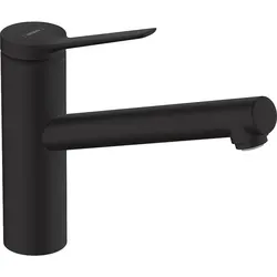 hansgrohe Zesis M33 - Küchenarmatur mit ausziehbarer Brause, 2 Strahlarten und schwenkbarem Auslauf, elegantes Design in Mattschwarz für moderne Küchen