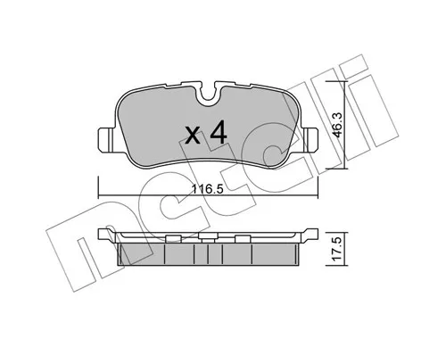 Metelli Bremsbelagsatz 22-0694-0 für Scheibenbremsen