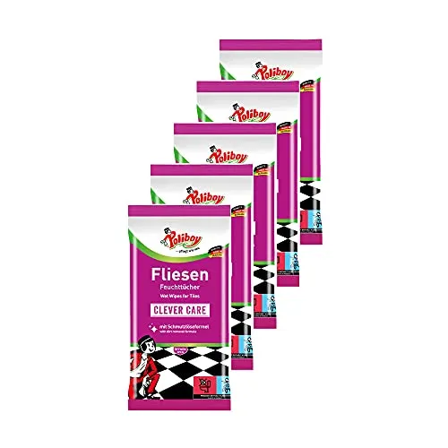 Poliboy Fliesen Feuchttücher - 5er Pack für intensive Reinigung - Arborist Merchandising Root: Ideal für streifenfreie Sauberkeit auf Fliesen und Steinböden. Mit Anti-Kalk-Formel und frischem Duft, perfekt für schnelle Reinigung zu Hause oder unterwegs.