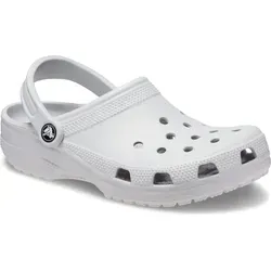 Crocs Sandale Classic Clog hellgrau Damen, Größe 37-38 - Badeschuhe mit individuell anpassbarem Croslite-Fußbett und hervorragender Fußgewölbeunterstützung – ideal für Strand und Boot.
