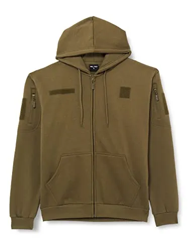 Sweat-Shirt à Capuche Mil-Tec - Funktionsjacke mit flauschig warmem Innenfutter und praktischen Klettflächen für Patches, ideal für Outdoor-Aktivitäten und Trekking-Touren.