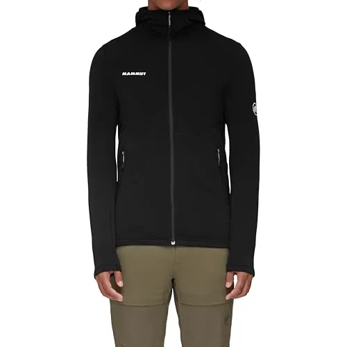 Mammut Aconcagua Light ML Hooded Jacket Men - Schwarz (XXL) - Funktionsjacke aus leichtem Polartec Power Grid Fleece, ideal für Outdooraktivitäten und Zwischensaisons. Atmungsaktiv, schnelltrocknend und perfekt als Mittelschicht beim Bergsteigen oder Wandern.