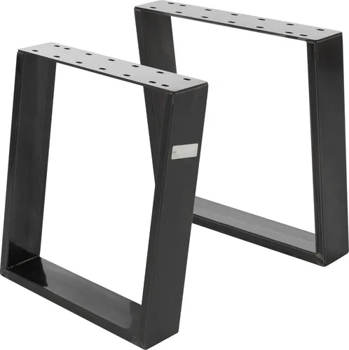 ML-DESIGN Tischbein 2er Set mit 80° Neigung aus Stahl - Tischbeine aus pulverbeschichtetem Stahl im industriellen Design, hohe Stabilität und einfache Montage. Ideal für DIY-Projekte und vielseitig einsetzbar in Wohnzimmer und Küche.