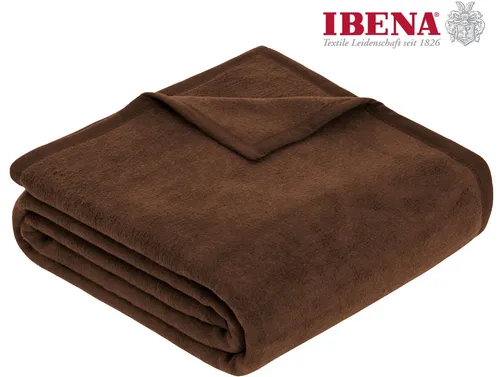 Ibena Porto Decke 150x200 cm – Weiche Kuscheldecke in Braun in braun von IBENA