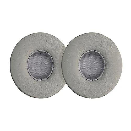 kwmobile 2X Ohr Polster kompatibel mit Beats Solo 2 Wireless/Solo 3 Wireless - Kopfhörer Ohrpolster aus Schafsleder - Leder Polster für Over Ear Headphones