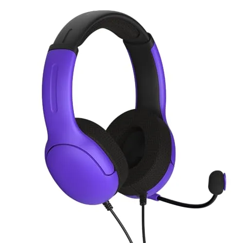 PDP PS5 AIRLITE Wired Headset Ultra Violet - PlayStation 4 Headset mit leichtem Design für stundenlangen Komfort, bietet immersives Audio und ein flexibles Mikrofon mit Geräuschunterdrückung.