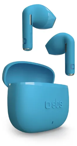 SBS Semi-in-Ear-Ohrhörer TWS in Hellblau