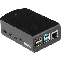 Aluminiumgehäuse für Raspberry Pi 4 B schwarz, für Raspberry Pi 4 B