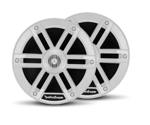ROCKFORD Marine Bootslautsprecher Koax 16,5 cm M065 Weiß Paar - Robuste 2-Wege Lautsprecher für den Außenbereich, wasser- und UV-beständig, ideal für Boote und Outdoor-Aktivitäten. Hohe Belastbarkeit von 65 Watt RMS.