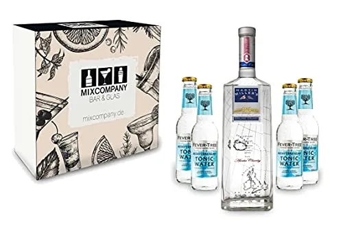 Martin Miller Gin Tonic Geschenkset Martin Miller Original Gin 0,7L (40% Vol) + 4x Fever-Tree Mediterranean Tonic Water 200ml inkl. Pfand MEHRWEG- [Enthält Sulfite]