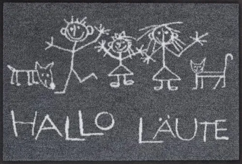 Salonloewe Schmutzfangmatte - Waschbar & Rutschfest für den Eingangsbereich - Hochwertige Fußmatte aus 100% Polyamid, waschbar bis 60 Grad und trocknergeeignet. Ideal für Allergiker, rutschfest und vielseitig einsetzbar in Haus und Garten.