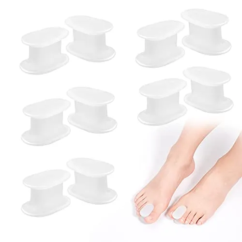 10Stück Gel Zehenspreizer Hallux Valgus Korrektur Set, Silikon Weich Zehentrenner Großer Zeh Bei Spreizer Zehenteiler Einzeln Zehenschutz Abstandhalter Toe Separator für überlappende Zehen Komfortabel
