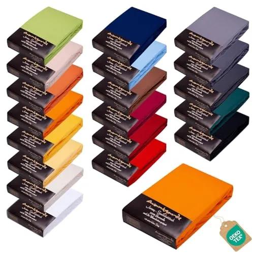 AVANTGARDE Premium Spannbetttuch in orange von Avantgarde