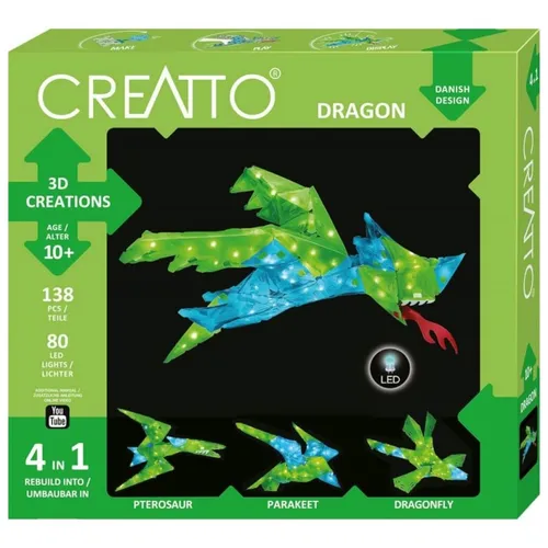 CREATTO DRACHE DRAGON 3D BASTELSET KONSTRUKTIONSSET VON KOSMOS NEU OVP