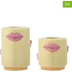 Bloomingville 2er-Set: Kerzenständer ''Sassy'' in Gelb in gelb von Bloomingville
