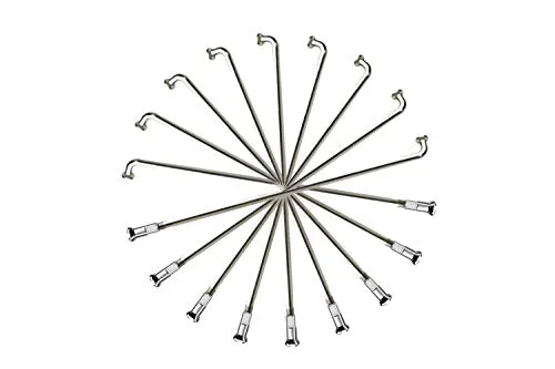 STK. Verstärkte NIRO Speichen 165mm inkl. Messing Nippel - Hochwertige 165 mm Speichen aus nicht rostendem Stahl, Durchmesser 2,34 mm. Ideal für langlebige Fahrradräder. Inklusive robusten Messing Nippeln für optimale Stabilität.