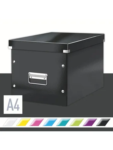 Leitz Click & Store WOW Aufbewahrungs- und Transportbox Cube Groß Schwarz 61080095