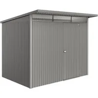 Biohort Metallgerätehaus AvantGarde ECO A5 – Quarzgrau, 20 Jahre Garantie - Gartenhäuser: Hochwertiges Metallgerätehaus mit Pultdach, schneelastbeständig bis 150kg/m² und sicherem Zylinderschloss für optimalen Schutz Ihrer Gartengeräte.