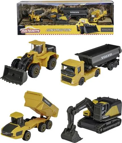 Majorette Volvo Construction 4 Pieces Giftpack Fertigmodell Baufahrzeug Modell
