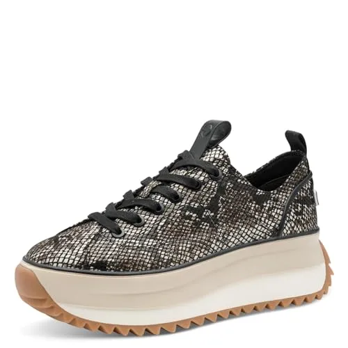 Tamaris Damen 1-23731-41 Sneaker - Black Snake, 38 EU - Damen-Sneaker mit sportlich-modernem Look und Strobel-Konstruktion für höchsten Tragekomfort. Robuste Sohle sorgt für Stabilität und urbanen Chic – ideal für Alltag und Freizeit.