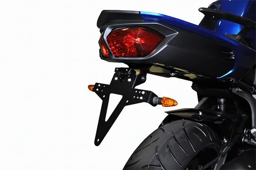 Yamaha FZ1/Fazer & FZ8 Kennzeichenhalter - Motorrad-Kennzeichenhalter für FZ1/Fazer BJ 2006-15 & FZ8 BJ 2010-16, verstellbarer Neigungswinkel und sportliche Optik, keine TÜV-Eintragung nötig, ABE-frei.