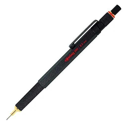 ROTRING Feinminenstift 800 Schwarz 0,5 - Präzises Zeichnen und Schreiben - Utensilien zum Schreiben und Zeichnen, ideal für präzise Linien und feine Details mit einer 0,5 mm Mine.