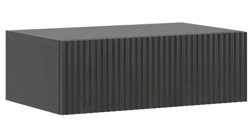 Selsey Nachttisch NOLIE, hängend mit Push-to-Open-Funktion - Nachtkonsolen: Moderner Nachttisch in Holzoptik Esche Schwarz, ideal für individuellen Stil und platzsparende Wandmontage.