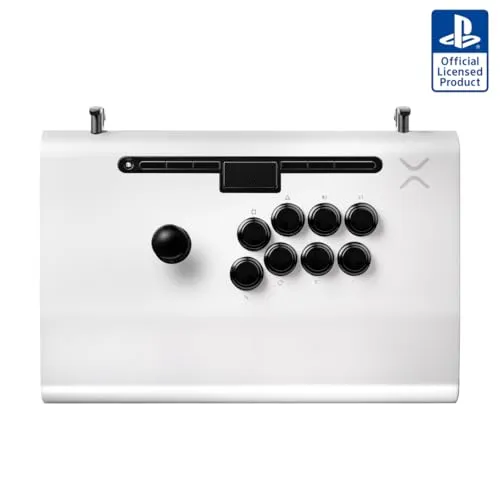 VICTRIX PS5 PRO FS – Weiß Fightstick - Controller für PlayStation 5 mit extrem widerstandsfähigem Gehäuse aus Flugzeugaluminium und authentischen Sanwa-Denshi-Tasten für ein optimales Spielerlebnis.