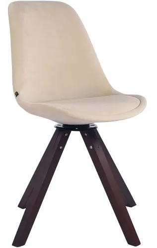 furnicato Esszimmerstuhl Troyes Samt creme 84x48x56 cm