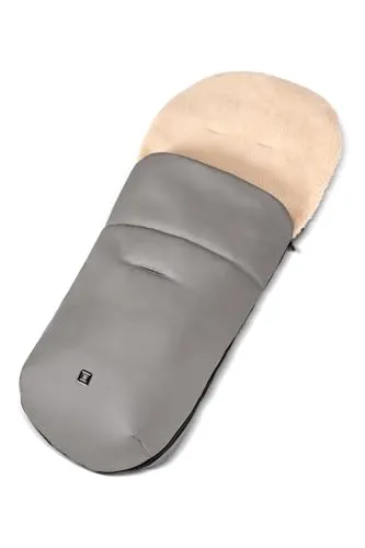 Moon Premium Baby Fußsack 96x40 cm & Windel Blaubaer | Warmer Winterfusssack mit herausnehmbarem Teddy Fell