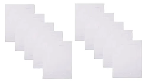 Betz 10 Stück Badvorleger Premium 100% Baumwolle - Badematten & Badteppiche aus hochwertiger, kuschliger Baumwolle mit 650g/m² für extra Komfort, maschinenwaschbar bis 60 Grad und ideal für jedes Bad.