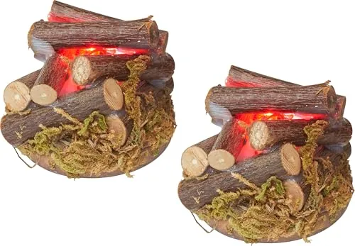 VBS 2er-Pack Miniatur-Feuerstelle ⌀5,5cm Miniatur Puppenhaus Modelleisenbahn