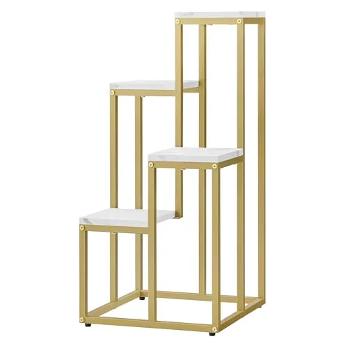 Home Collective Blumentopfregal – Loft-Stil Pflanzenständer in gold von Home Collective