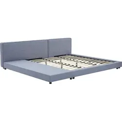 HOME DELUXE GALAXIS Bett 140x200 cm Grau mit Ablage in grau von Home Deluxe